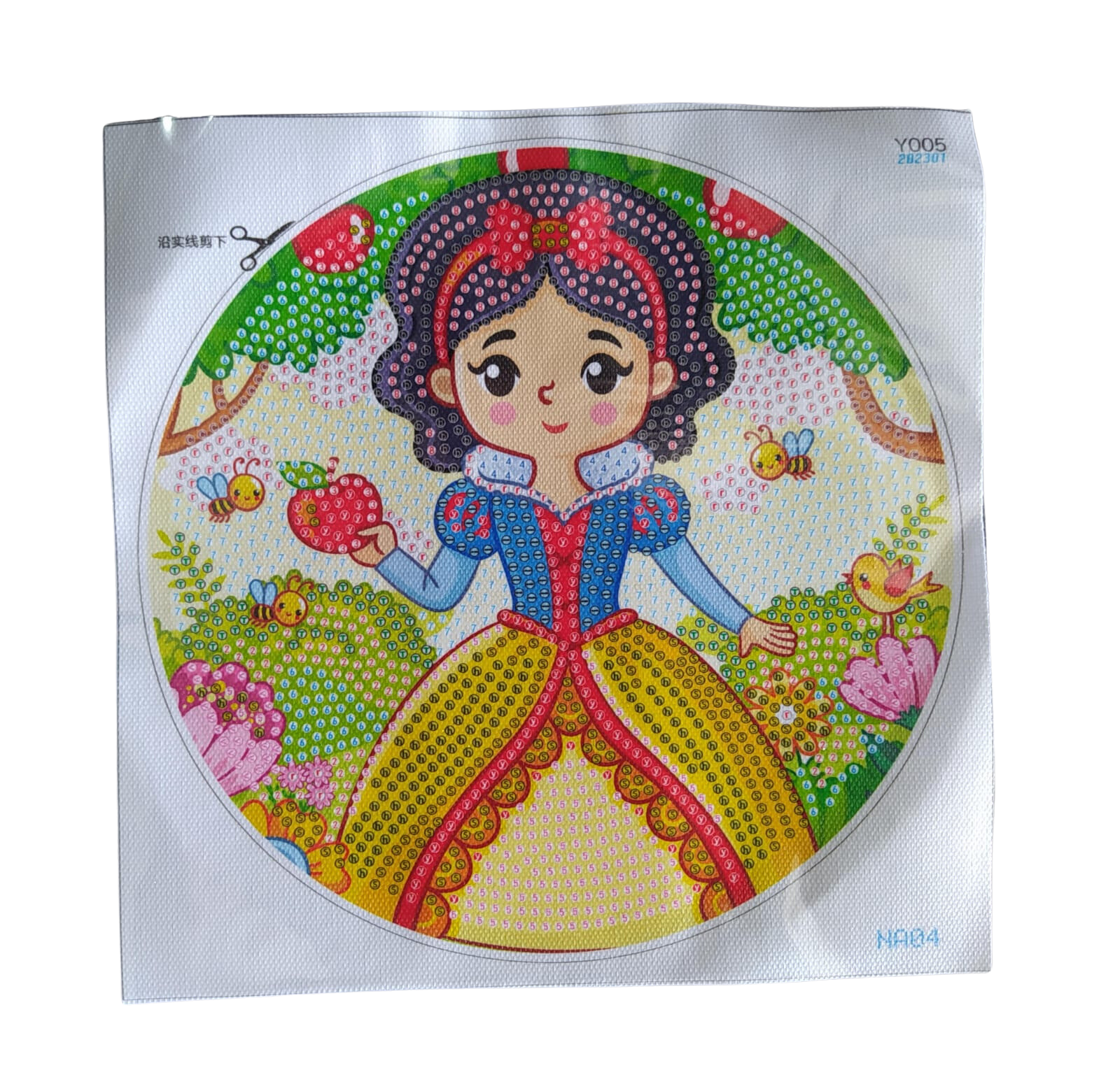 Vista 3 de CUADRO PARA NIÑAS DE DIAMANTES - bella durmiente: BELLA DURMIENTE